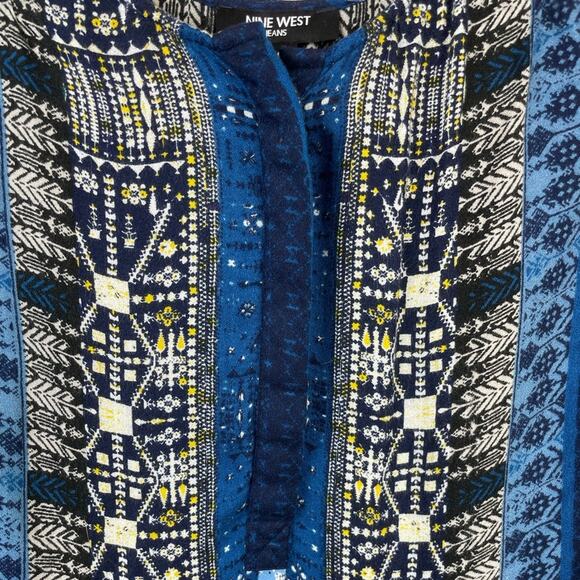 Nine West Lucy Top with 3/4 Length Roll Tab Sleeves (Poseidon) Size Medi… - Picture 8 of 9